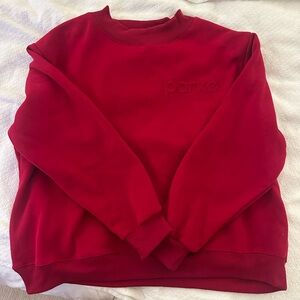 Red Parke mock neck